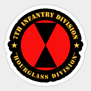 7th Infantry Division - Hourglass Division wo Bkgrd Sticker